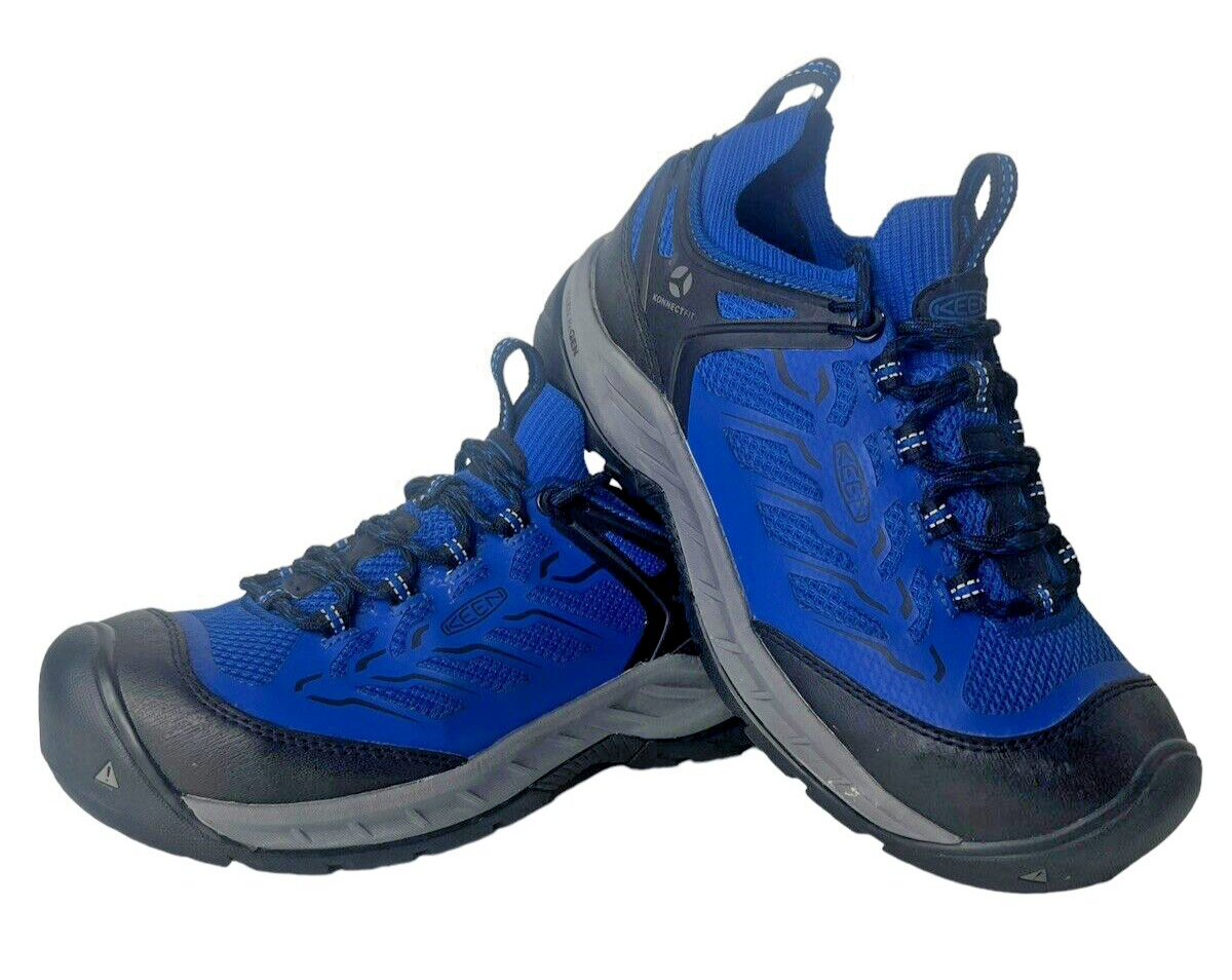 Scarpe da lavoro sportive Keen Flint II punta in fibra di carbonio blu utility da donna taglia 6 5 W