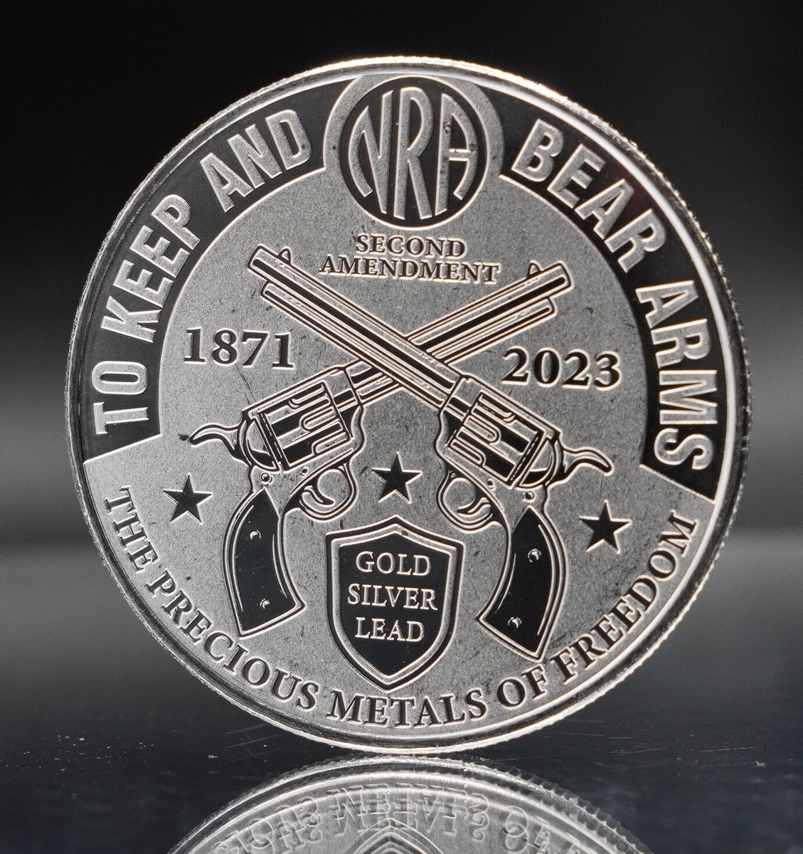 2023 NRA KEEP AND BEAR ARMS 2nd Amendment RARE 1oz 999 FINE Silver