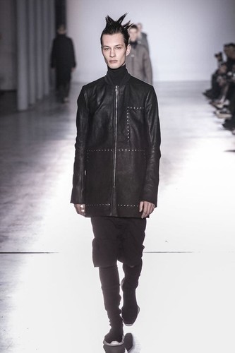 Rick Owens, Rick Owens Sphinx Studded Leather Coat Black M 15AW Rare Vintage Condition