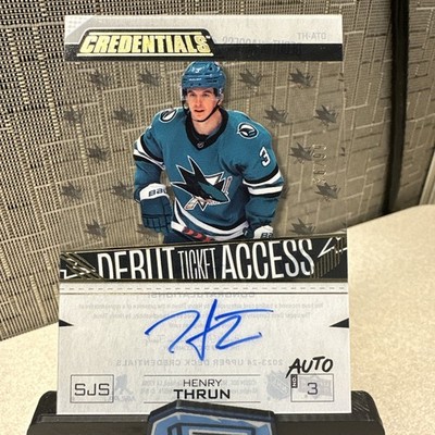 HENRY THRUN 2023-24 Credentials Debut Ticket Access Acetate /99 Rookie Auto