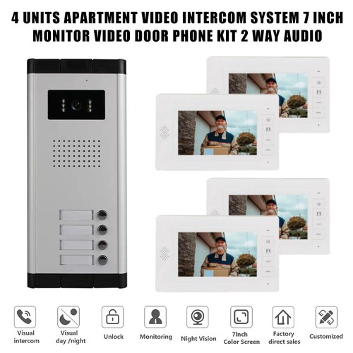 Videoportero casa familiar 2 hilos autobús video timbre intercomunicador DEC - Imagen 17 de 27