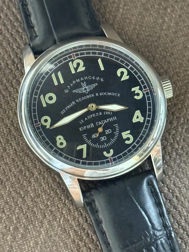 Reloj mecánico vintage Pobeda Shturmanskie Yuri Gagarin URSS militar soviético Foto 3 de 4