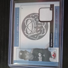 2005 Fleer Classic Clippings Cuts of History Nolan Ryan Astros Game-Worn Jersey