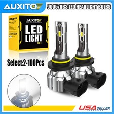 100X AUXITO E2 Series 9005 LED Headlight High Beam Low White HB3 Bulb Kit Bright