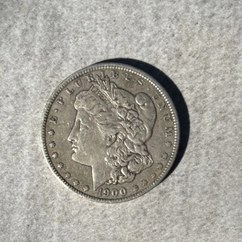 1900 o Morgan Silver Dollar $1 Coin Circulated 0.9 Fineness Uncertified US Coin