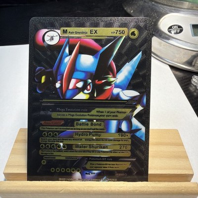 ash's greninja pokemon card Mega M Ash Greninja EX Black Foil Fan Art Card Hp750 Battle Bond 💥💥💥💥💥