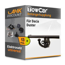 Für Dacia Duster 11.23- TOWCAR Anhängerkupplung abnehmbar + 13polig E-Satz NEU