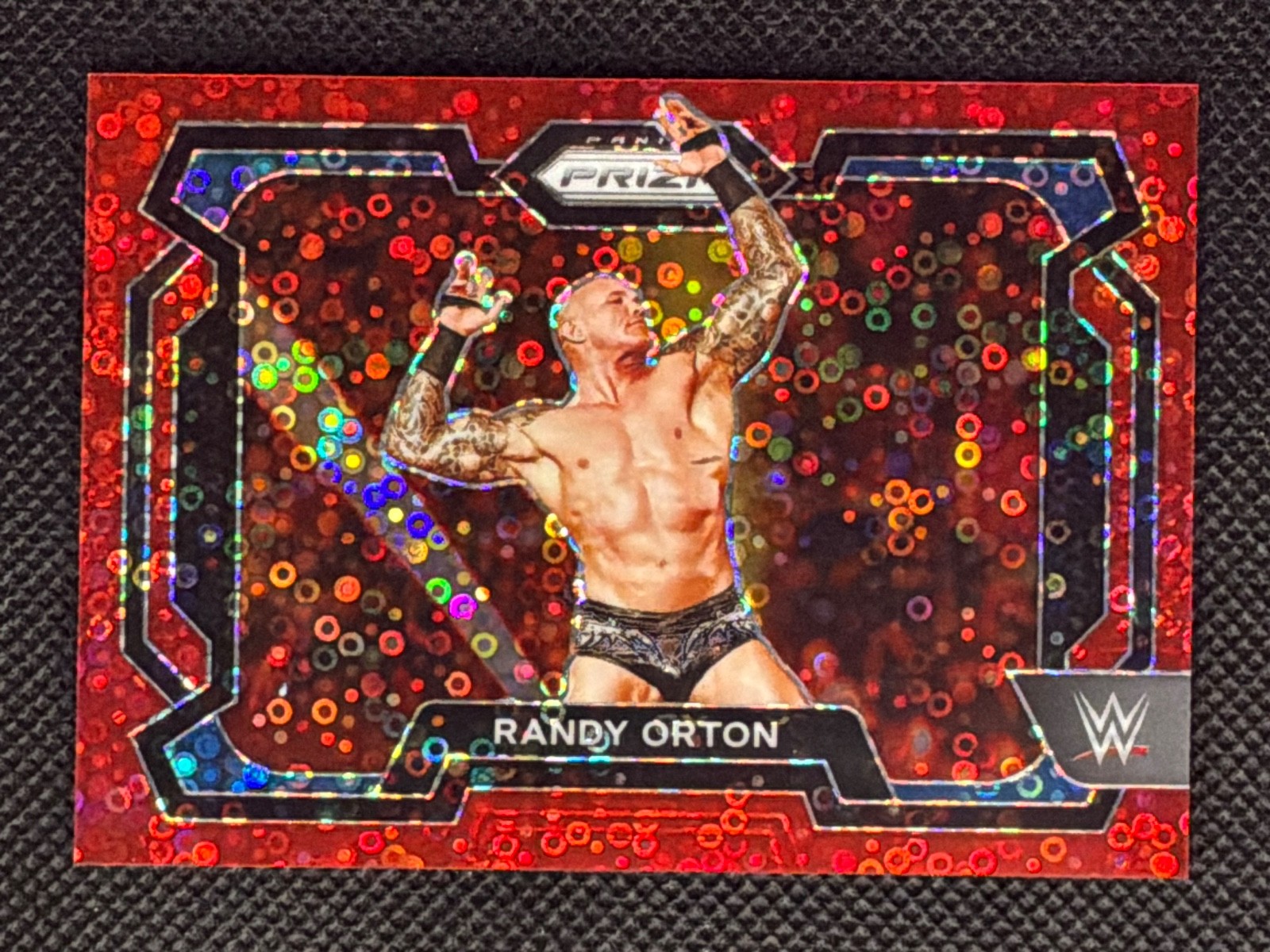 2024 Panini Prizm WWE under card red disco - RANDY ORTON /99