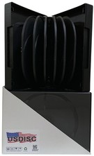 USDISC DVD Cases Chubby 45mm Economy, Quattuordecuple 14 Disc Black Lot