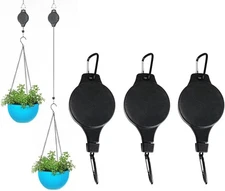 3Pcs Upgraded Retractable Plant HangerPlant Pulleys for Hanging PlantsEasy to...