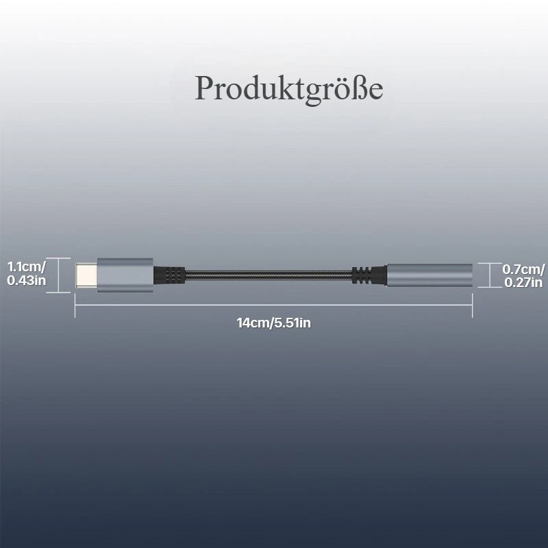 2x USB-C auf 3,5mm Klinke Adapter Kabel für Kopfhörer Mikrofon Samsung - Bild 4 von 4