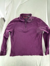 ROBERT GRAHAM BLACKBERRY BRECKLEY 1/4 ZIP SWEATER SIZE LARGE
