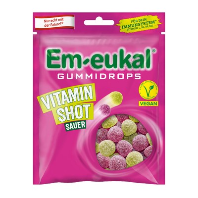 Em-eukal Gummidrops Vitamin-Shot sauer zuckerhaltig Packung 90g