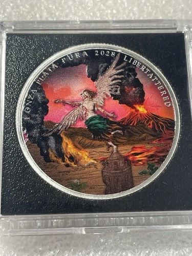 New ListingLibertattered Zombucks Colorized 1 Troy Ounce .999 Fine Silver- Only 1200 Minted