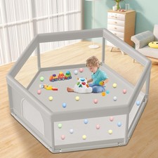 Large Baby Playpen 65x65 Inch, PlayPen for Babies and Toddlers Hexagonal Type...