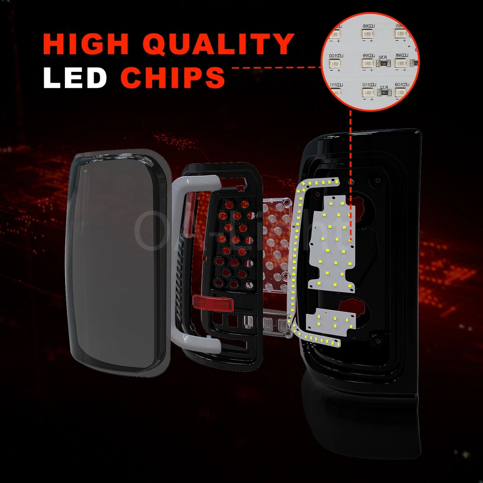 Lanterna traseira de LED sequencial para Dodge 94-01 Ram 1500,94-02 Ram 2500/3500 animada - Imagem 4 de 4