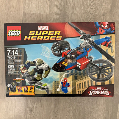 LEGO Marvel Spider-Helicopter Rescue 76016   Spider-Man Green Goblin   Retired 