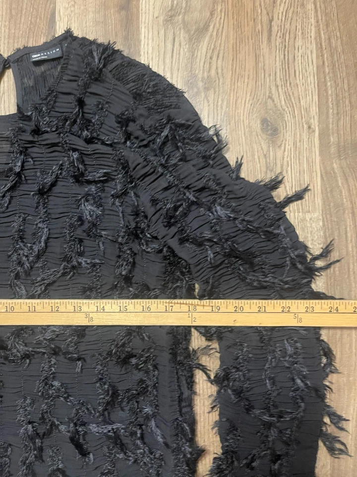 Asos Design Shirt, Women's Size 6, Black, Long Sleeve, See Through - Image 4 of 4