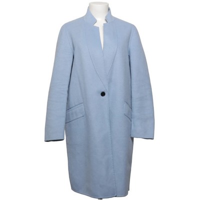 Zara Basic Outerwear, Mantel, Damen, Größe: M, Blau, Polyester/Wolle #9au