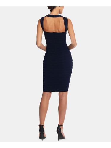 BETSY & ADAM Womens Navy Sleeveless Body Con Cocktail Dress Petites 2P - Picture 6 of 6