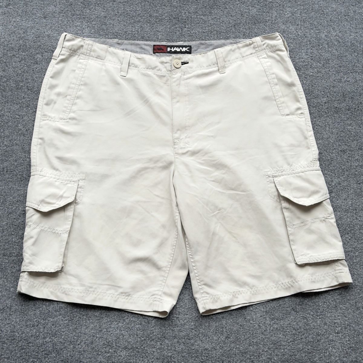Vintage Tony Hawk Men's Cargo Shorts Khaki Size 40 Streetwear