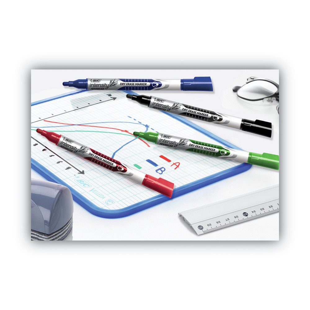 BIC GELIPP121AST Dry Erase Marker - Medium Bullet Tip/Assrtd Colors (12/ST) New