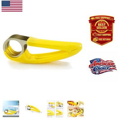 Versatile Dishwashing Safe Banana Slicer - Effortlessly Slice Fruits and Veggies