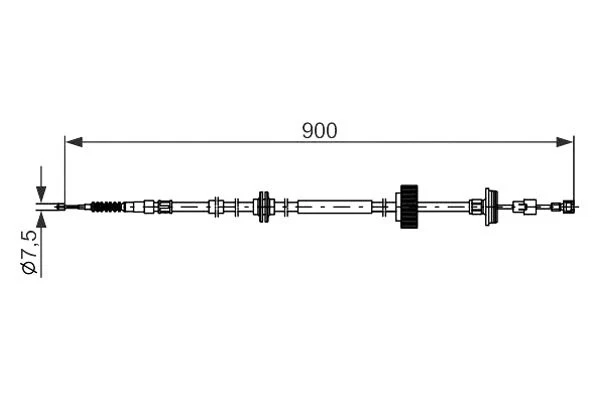 For Mercedes-Benz CL500 00-06 Bosch Driver Side Parking Brake Cable Foto 2 de 2