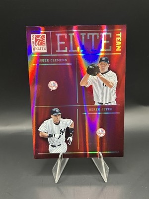New York Yankees 2004 Donruss Playoff Elite Team #/1500 Jeter Clemens Pettitte..