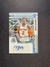 2021-22 Panini Mosaic Rookie Auto Miles McBride #RAM-MMB Prizm RC Knicks XV44