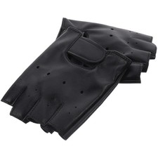 3 Pairs Childrens Black Fingerless Gloves Kids Cycling Boys Faux