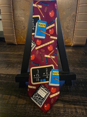 Elementary School  Teacher Math Necktie MAESOP