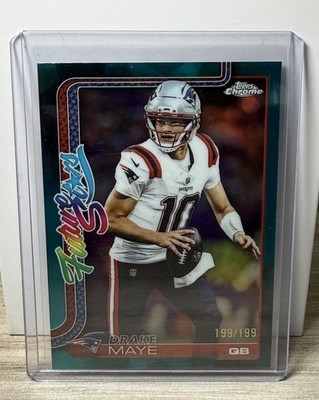 2025 Topps Chrome Drake Maye Future Stars #FS-7 Teal Refractor /199 FINAL PRINT