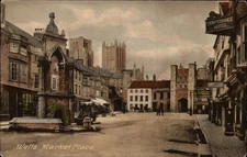 Wells Market Place vintage postcard s321