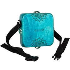Tambourine Cajon Drum with Jingles, Wearable Strap, Storage Bag, Handheld Per...