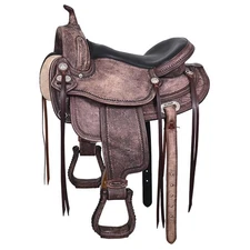 HILASON Western Horse Saddle American Leather Flex Tree Trail & Pleasure