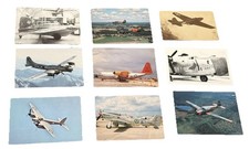 Lot Of 9 Vintage Military Airline Plane Photos Postcards