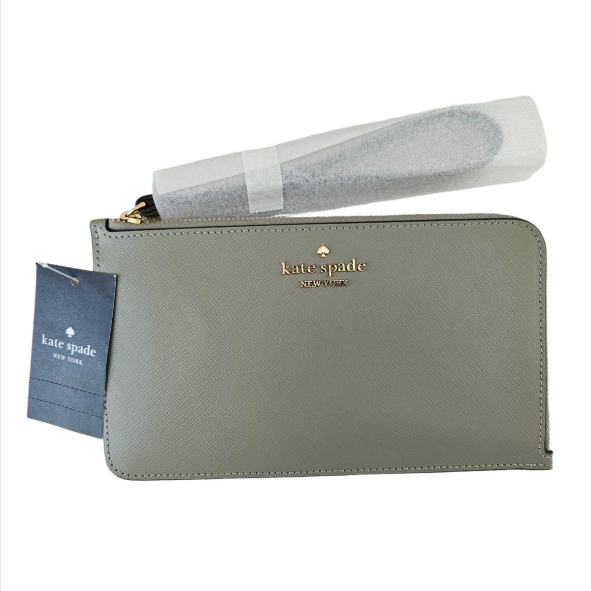 NWT Kate Spade New York Lucy Oyster Shell Wristlet Gold Hardware