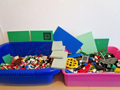 6 Kilo Lego System Bausteine - Bauteile & Zubehör als Sammlung / Konvolut