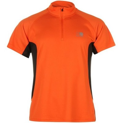 KARRIMOR Herren Laufshirt Running Zip T-Shirt Sport Shirt Orange Gr. S NEU