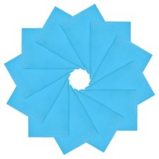12Pcs 21"x21" Large Solid Color Bandanas Bulk Blank Head Bandannas Sky Blue