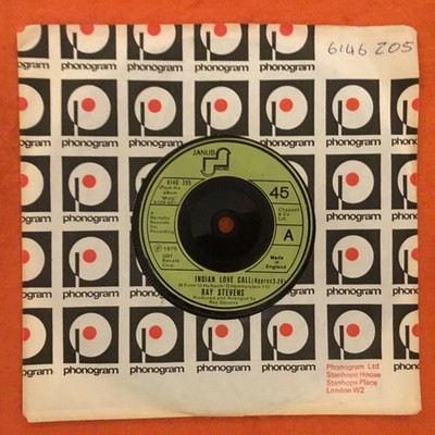 Ray Stevens- Indian Love Call- Piece of Paradise- Janus Records 7  1975