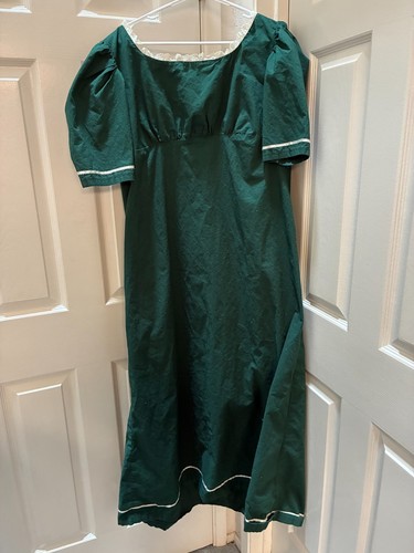 Green Regency Dress Reenactment Bridgerton L 38" Bust