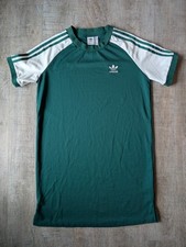 ADIDAS Originals 3-Stripe Raglan Green T-Shirt Dress Size M Short Sleeve