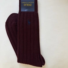 Polo Ralph Lauren mens 39% wool blend socks Made in Japan Classic