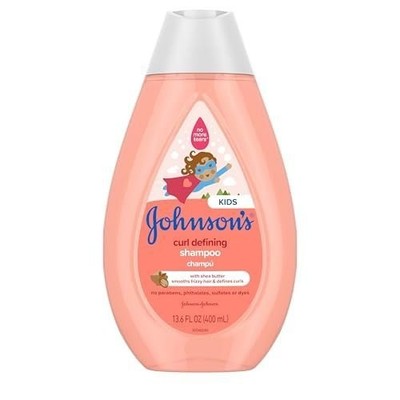 Johnson's Kids Curl-Defining, Frizz Control, Tear-Free Kids Shampoo + Shea...