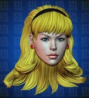 Cassie Sandsmark Wonder Girl 1:10 scale custom unpainted Head 7" Action Figure