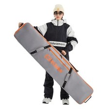 Snowboard Bag For Air Travel - Fully Padded Ski Bag Waterproof 165CM Grey
