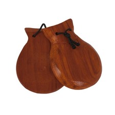 Spanish Castanets Professional Mahogany Castanets Clapper Percussion Wooden H...