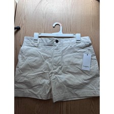 New Men Goodfellow  Co The Every Wear Flat Front Shorts 5  Inseam Cream size 32